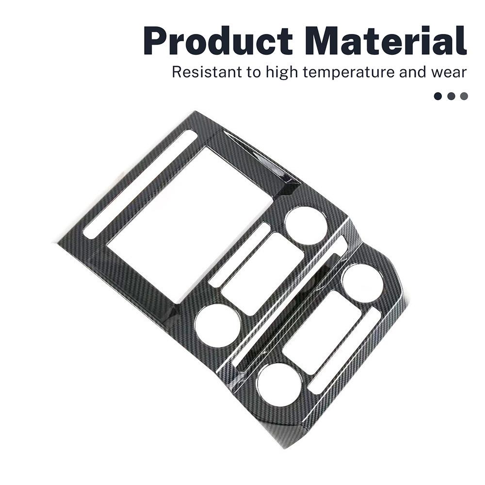 For Ford F150 Raptor 2015-2020 Center Console Frame Central Control Panel Trim Carbon Fiber Texture Car Interior Accessories