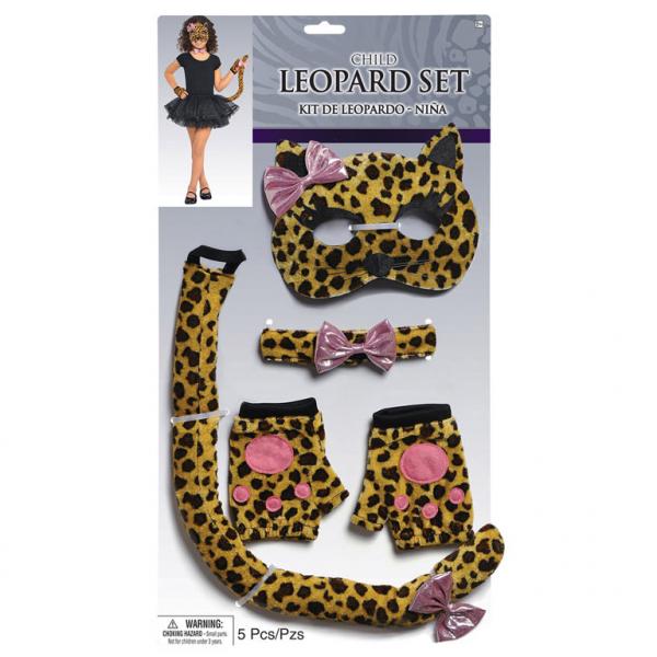 Cheetah Children' Costume Set 5 Pieces