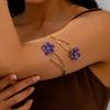 Metal Flower Open Cuff Bracelets Adjustable Floral Cuff Bracelet Open Arm Bracelets  Party Jewelry
