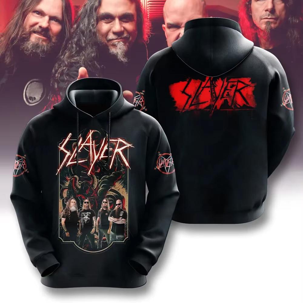 Rock Band Slayer Худи с 3D-печатью Мужские Женские Мода Хип-хоп Худи Толстовка Взрослая Одежда Masculina Sudaderas Hombre