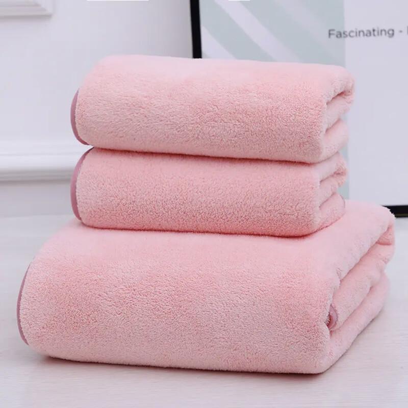 GPPNKC Coral Fleece Absorbent Towel & Bath Towel Set