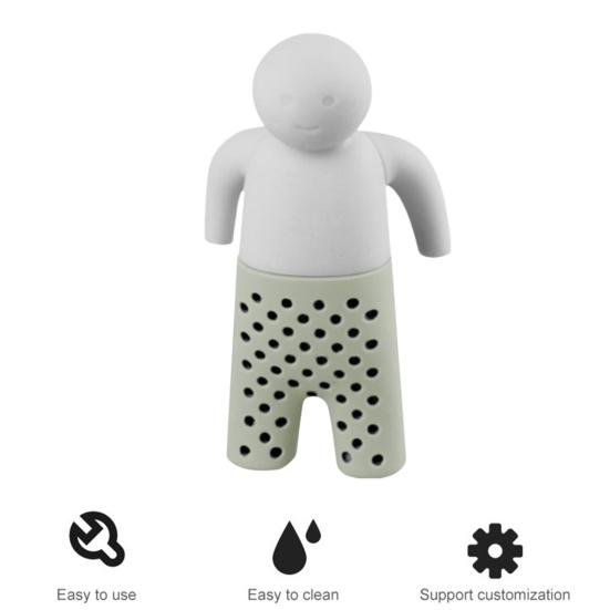 Подвесной силиконовый заварник для чая, тонкая сетка, мужская форма, пищевой класс, листовой чай, более крутой фильтр, ситечко для чайной, кухонные принадлежности