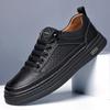 2024 Новые кожаные повседневные туфли люксового бренда мужские кроссовки на плоской подошве со шнуровкой обувь Оксфорды на шнуровке Комфортные мужские кроссовки для бега на открытом воздухе
