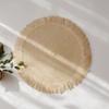 Round Heat Resistant Place Mat with Tassel Dining Table Mat Braided Placemat  Home