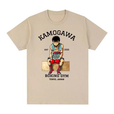 Винтажная футболка Hajime No Ippo KBG Design, забавная хлопковая футболка унисекс с аниме Makunouchi, новая футболка, женские топы