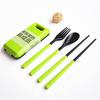 (Nikita) Portable Spoon Fork Chopsticks Plastic Cutlery Tableware Set For Travel Camping