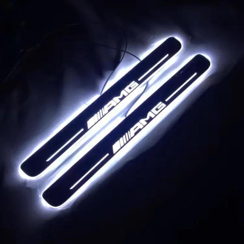 cejvaz1 2025 New For Mercedes Benz W203 W204 W212 W213 W209 W214 W222 W218 W176 Car Door Sill Light LED Welcome Pedal Projector Threshol