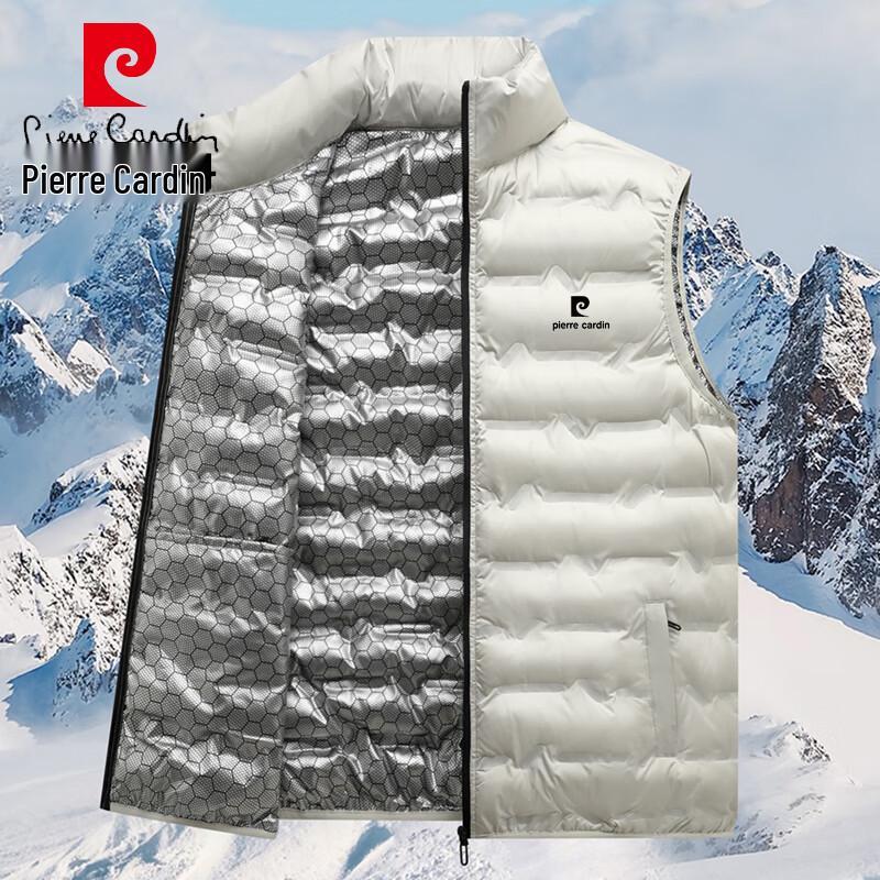 Pierre Cardin Мужской зимний повседневный теплый хлопковый жилет больших размеров