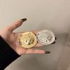 Zinc Zinc Alloy Round Slice Brooches Jewelry Accessories Big Statement Irregular Brooch Temperament   Women