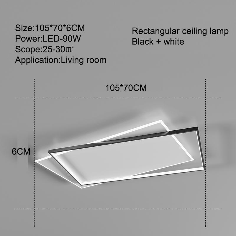 Современные прямоугольные светодиодные потолочные светильники для гостиной, спальни, столовой, люстры, светильники для дома, золотой потолочный светильник