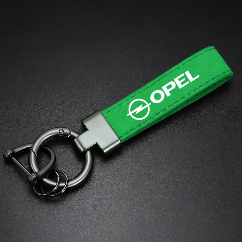 High-Grade Leather Suede Keychain Motorcycle Key Ring For Opel Antara Astra Insigni mokka Corsa Mokka Vectra opc opcline