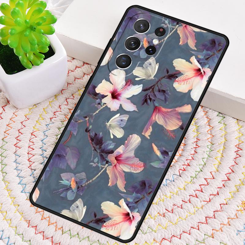 Чехол для телефона из ТПУ с принтом тропических цветов для Samsung Galaxy note 10 pro S26 S25 S24 S23 S22 Ultra Plus S21 FE S20 Ударопрочный чехол