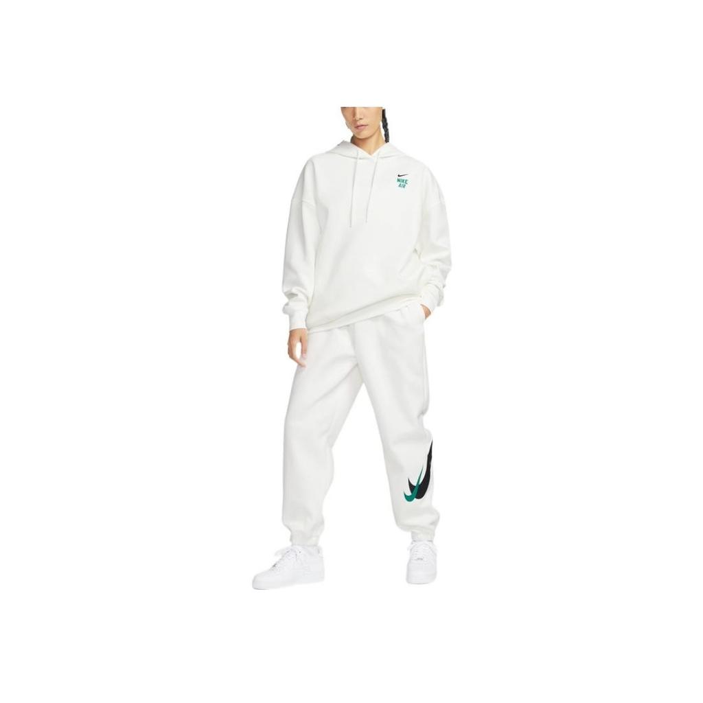 Nike Elastic Waist Jogger Pants With Logo Print Women Bottoms White FB8968-133