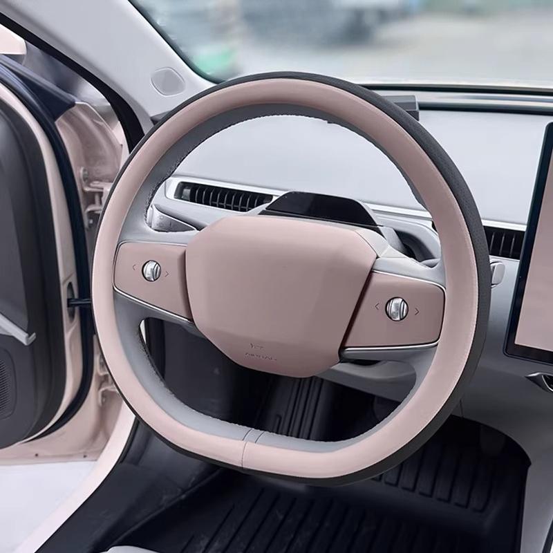 For XPeng Mona M03 2025 Steering Wheel Cover Interior Dawn Purple Modified Non-slip Sweat-absorbing Breathable Accessories