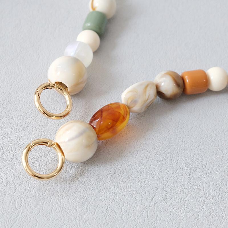 Новая женская сумка, аксессуар на ремешке, винтажные янтарные акриловые бусины из смолы, детали, роскошный браслет ручной работы, женский милый браслет с ручкой для сумки, цепочка