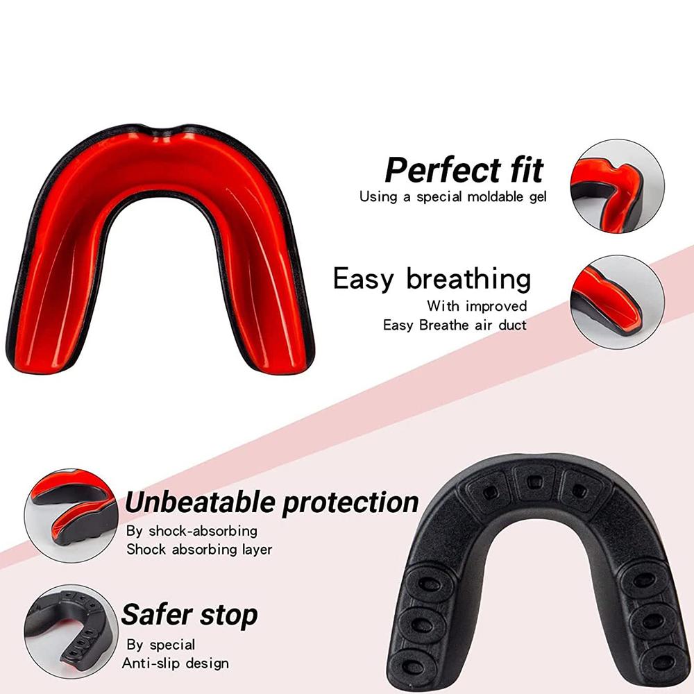 Защитная капа для рта, профессиональная капа для контактных видов спорта, регби, 2 шт.