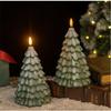 Green Christmas Tree Night Light Flameless Pillar Candles  Christmas Decoration