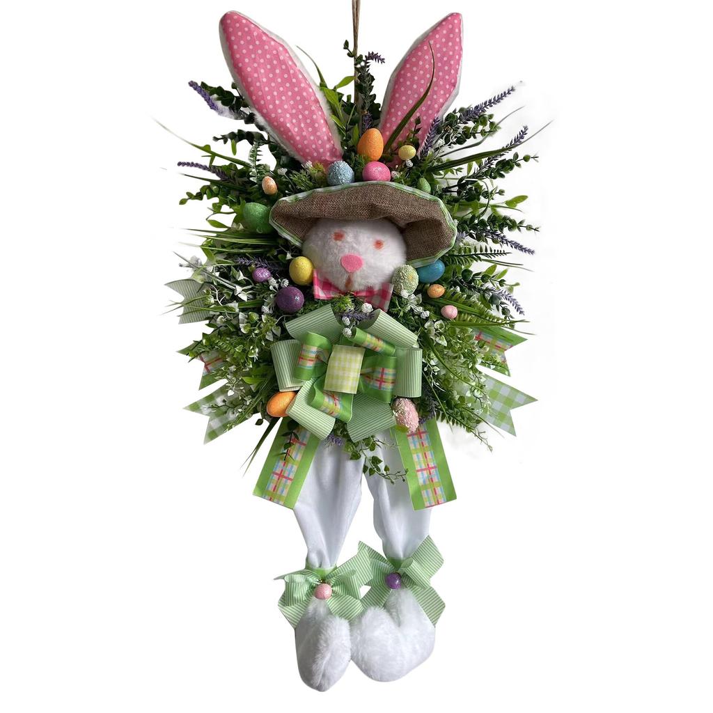 Easter Wreath For Front Door Easter Bunny Wreath Ornament Pendant Door Ornament