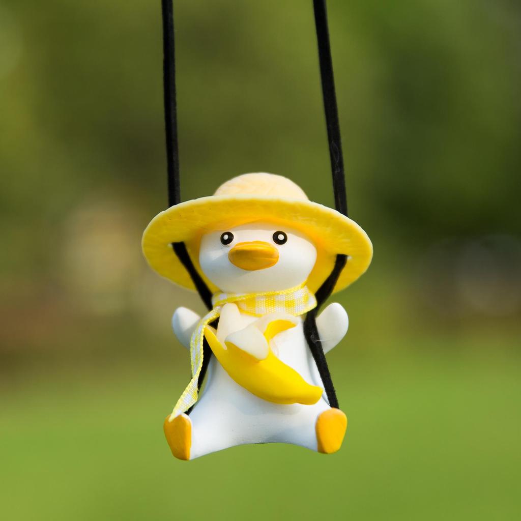 Милый подвесной кулон для зеркала автомобиля: Утка в очках, украшение для зеркала заднего вида