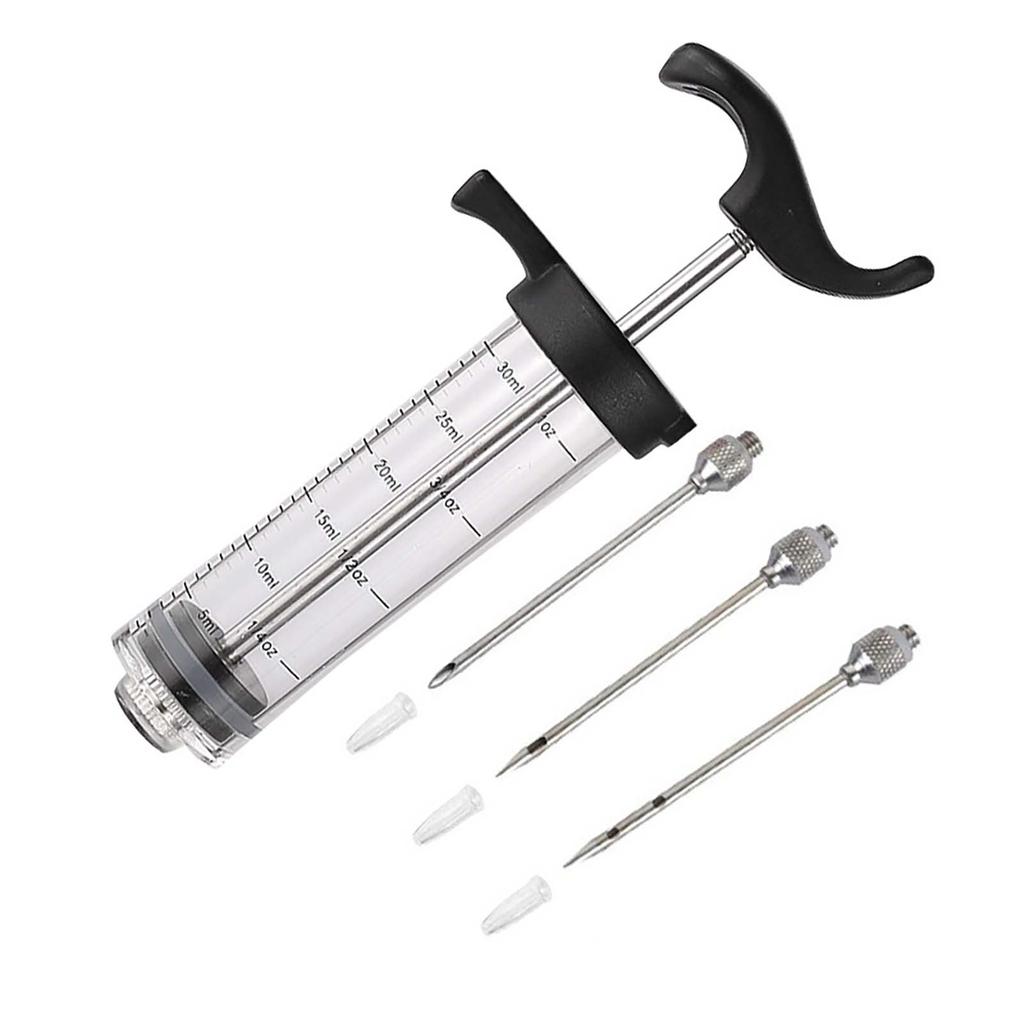 Kitchen Seasoning Syringe Turkey Needle Marinade Syringe Barbecue Syringe Baking Tool Injection Needle