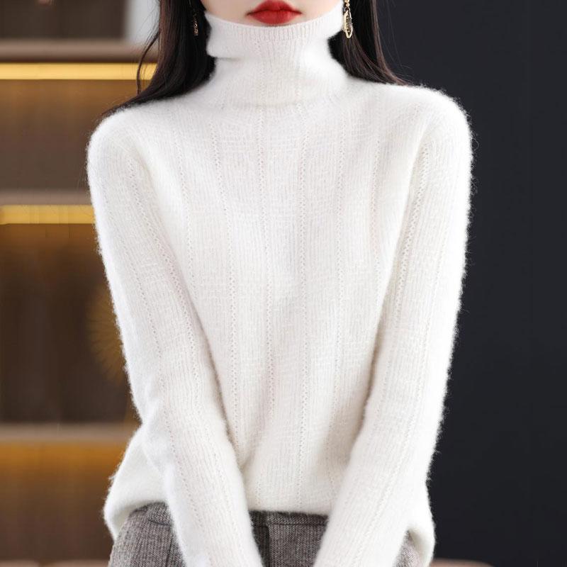 Женский кашемировый свитер Qinghe cashmere 30% кашемир 70% шерсть Женский осенне-зимний кашемировый свитер мягкий и теплый