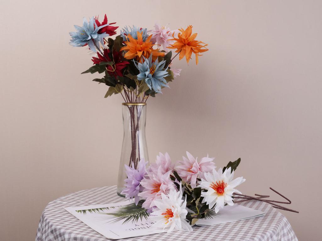 Искусственный цветок шелковый одиночный цветок свадебный красивое растение для комнаты дома рождественское украшение 70см/27,55дюйма