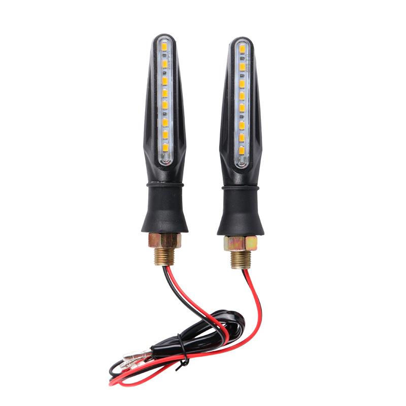 2 шт. Универсальный плавный мотоциклетный 12-светодиодный указатель поворота янтарного цвета