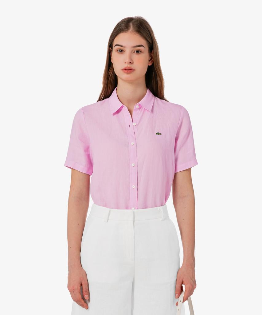 LACOSTE Женская новая классическая рубашка с коротким рукавом Cf139E-56G Z4H
