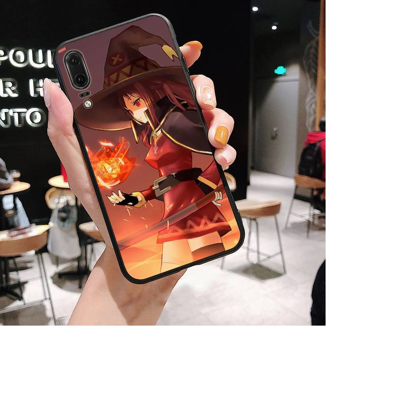 Чехол для телефона японского аниме Konosuba Megumin для Huawei P30 plus P8 lite P9 lite, чехол для Psmart P20 pro P10 lite