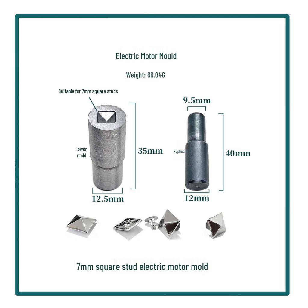 Four-Sided Pyramid Motorcycle Rivet Mold with Square Studs