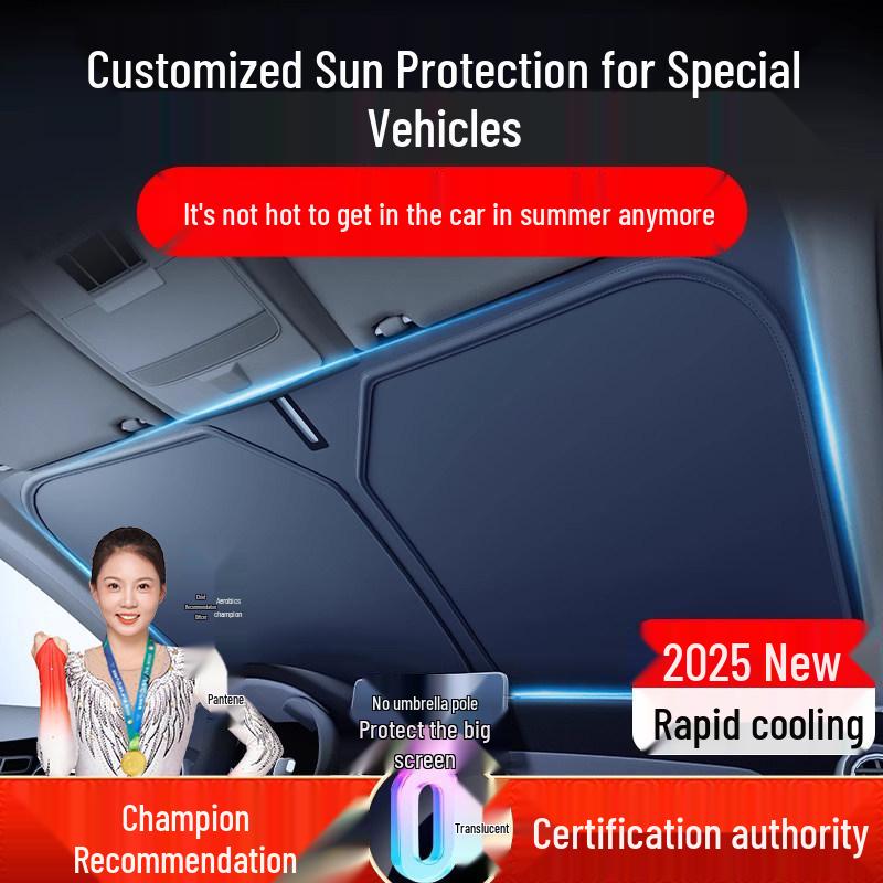 Автомобильный солнцезащитный козырек Geely: Теплоизолирующая шторка на лобовое стекло для 25 моделей, включая Xingyue L, Xingyuan, Xingrui, Emgrand, Boyue L и Panda MINI.