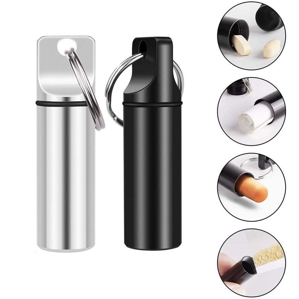 Healthy Care Outdoor Pill Organizers Vitamin Pill Storage Box Pill Bottle Keychain Pill Case