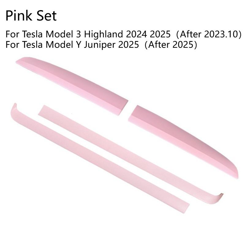 Instrument Panel Decorative Protection Strip for Tesla Model Y Juniper Model 3 Highland ABS Odorless Anti-Scratch Wear-Resistant