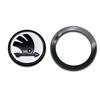 NADH5 Car Steering Wheel Badge Emblem Sticker Auto Interior Accessories For Skoda Yeti Kodiaq Octavia Karoq Kamiq Fabia Rapid Superb
