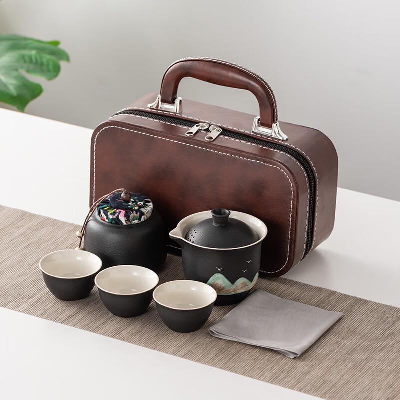 Ailanhui Jia Portable Ceramic Gaiwan Tea Set