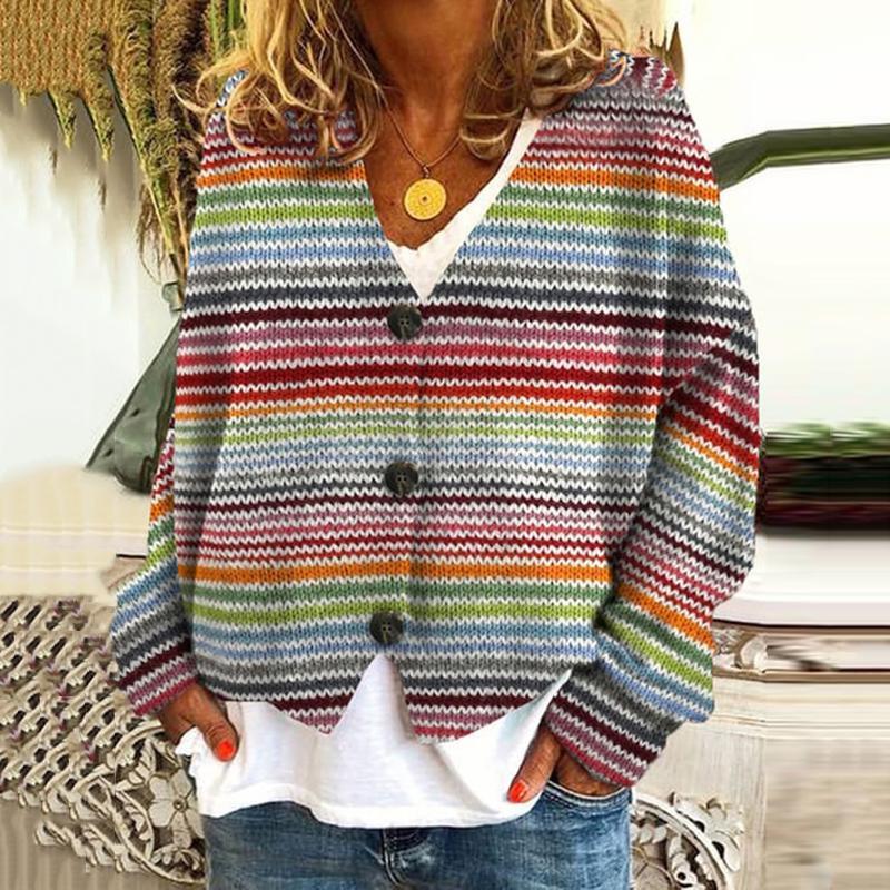 2026 Cross-border Christmas Abstract Print Casual Velvet Cardigan Cape Coat