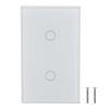 WiFi Touch Screen Switch Single Circle for Alexa Google 2?Way AC  (White )