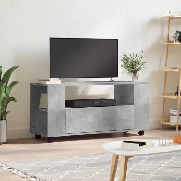 VidaXL TV Stand Concrete Grey 102x34.5x43 Cm Engineered Wood 833746