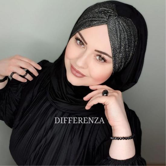 Differenza Hijab Abaya Shawl Foulard Muslim Clothing Cotton Sequin Hair Bands