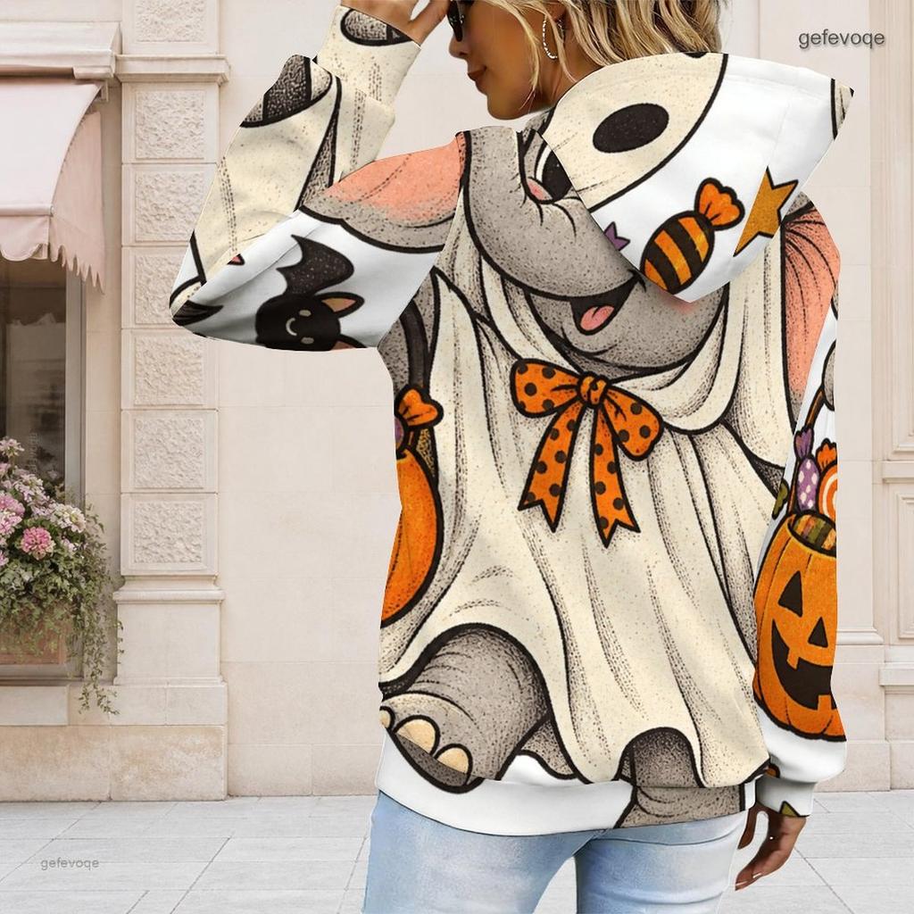 Womens Plus Size White Drawstring Hooded Sweatshirt Long Sleeve Loose Soft Casual Leisure Daily Street Outfit