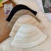 Summer New Hollow Knitted Sun Protection And Sunshade Hat For Women'S Leisure Versatile Small Fresh Fashion Pot Hat