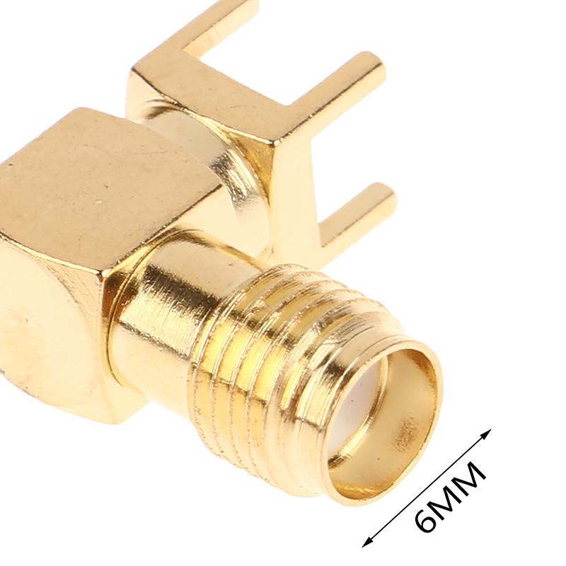 Innovative 2Pcs Rf Copper Connector Plug Socket Sma Female Jack Male Plug Adapter Solder Edge Pcb Straight Right Angle Mount