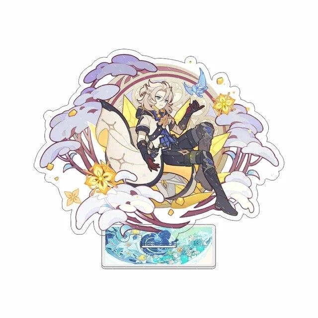 Фигурка аниме Genshin Impact Scaramouche Zhongli Hutao Xiao Kaeya, акриловая подставка, модель, тарелка, декор для стола, стоящий знак, подарки для фанатов