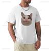 Beluga Cat Meme Face Smiling Man T-Shirt Funny T Shirts Sweat Shirt Mens Vintage T Shirts Summer Fashion Casual Woman Tops Tee