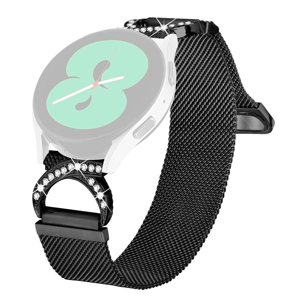 For Honor Watch ES Watch Band Milanese Metal Strap Rhinestone Decor