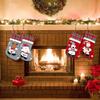 Red Christmas Stockings Reindeer Bear 3D Container 4 Pieces Cute Christmas Stockings Bags For Candy Chocolate Treats Party New