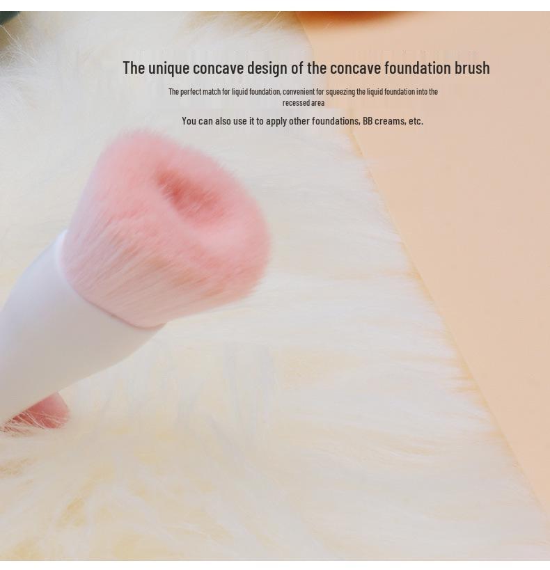 Seashell Portable Makeup Brush Set with Mirror - 5-Piece Eyeshadow & Foundation Tools