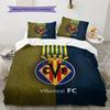 Villarreal CF Pattern Bedding Home Decoration Birthday Gift (1 * duvet cover + 2 * pillowcase, without core)