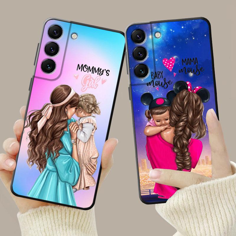 Shell For Samsung Galaxy S23 S22 S21 S20 Fe Ultra S10 S9 S8 Plus Note 20ultra 10plus Case Cover Super Mom Baby Girl Boy