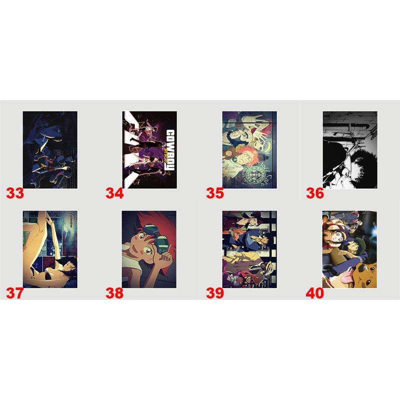 Ковбой Бибоп плакаты белая бумага аниме фигурки принты живопись фотографии гостиная бар украшения домашний декор манга наклейки на стену